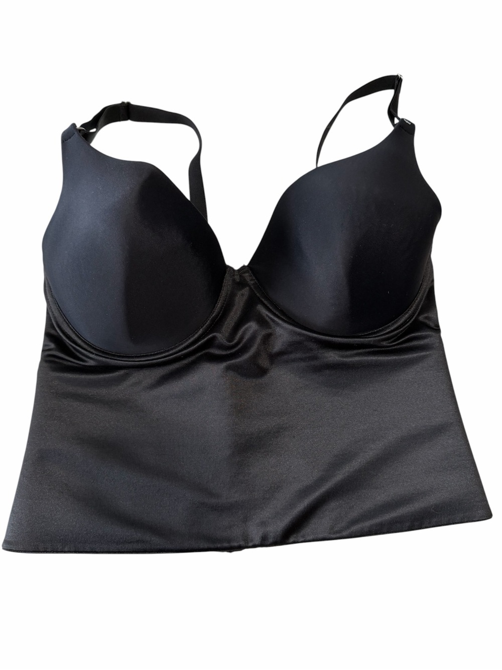 FLEXEES Maidenform One Fabulous Body Longline Shaping Bra 36D Black style 6766